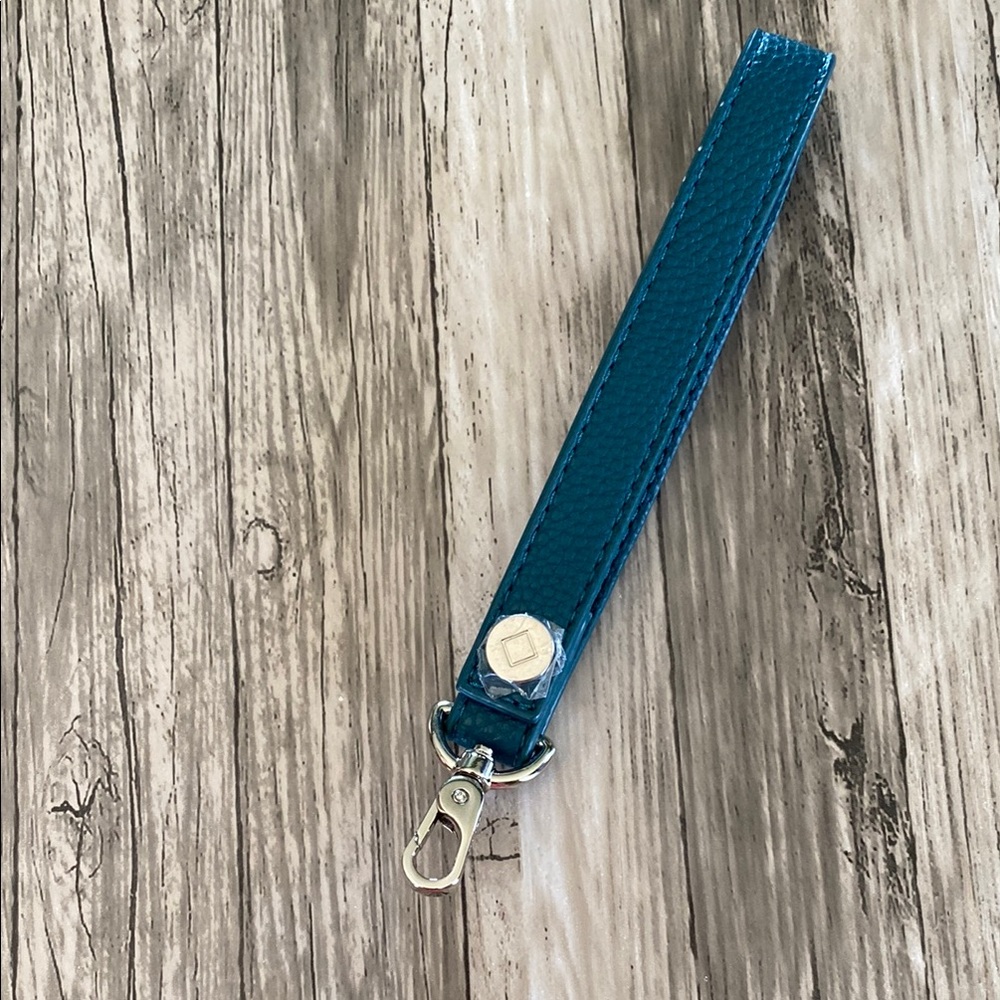 NWOT Teal Peacock Thirty-One by Jewel Wristlet Keychain